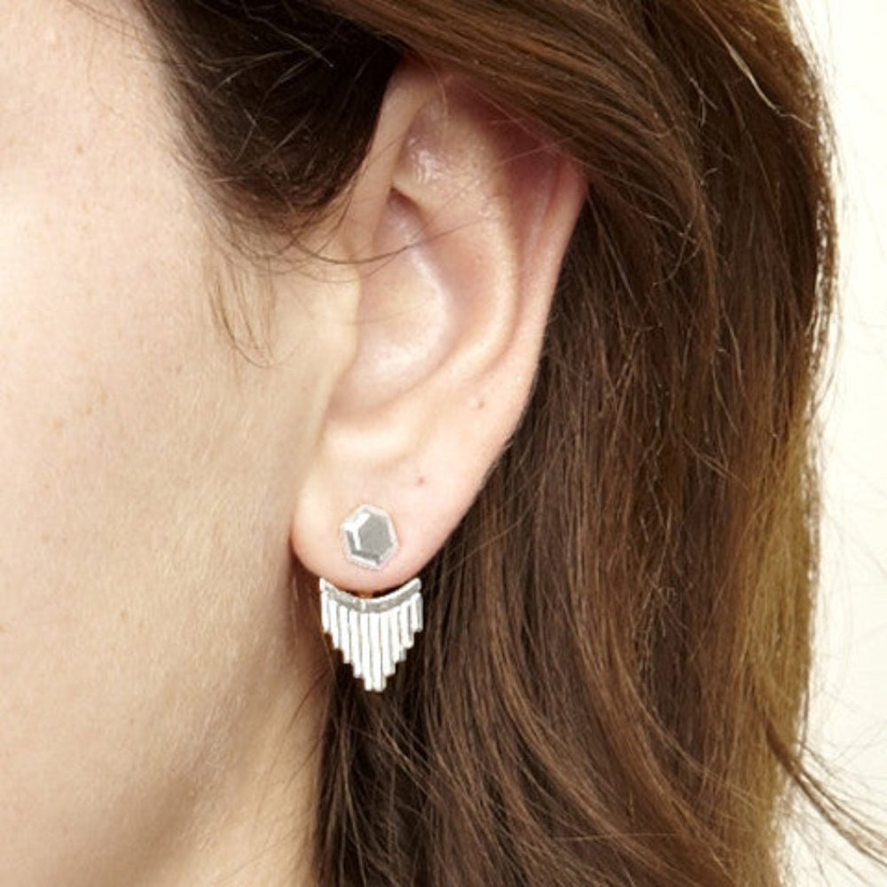 LUX Ear Jackets in Silver